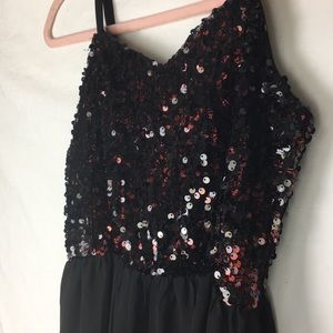 Black Dress with Sparkly top